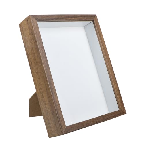 Qaixwuyi 3D Fotorahmen Hohle Getrocknete Blume Schmetterling Fotorahmen Befüllbare Objekte Tiefer Holz Kann Objekte Trockenblumen Souvenir Halten von Qaixwuyi