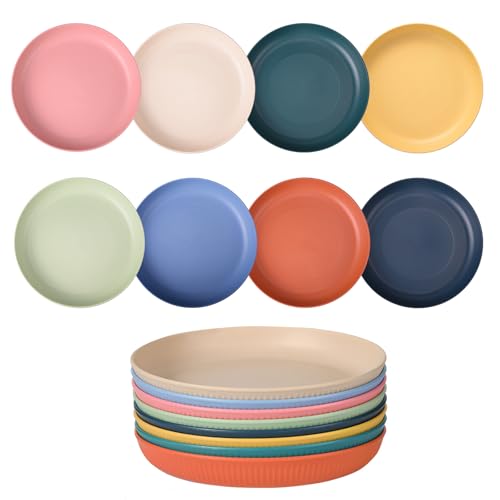 Qaixwuyi 8 Stück Wiederverwendbar Plastikteller Groß Camping Teller Bunte Grillteller 22.7cm Unzerbrechlich Picknick Geschirr Plate für Salat Pasta Party Zuhause Qaixwuyi 8 Stück Wiederverwendbar Plastikteller Groß Camping Teller Bunte Grillteller 22.7cm Unzerbrechlich Picknick Geschirr Plate für Salat Pasta Party Zuhause von Qaixwuyi