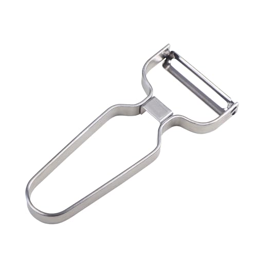 Qaixwuyi Universalschäler Sparschäler Gemüseschäler Querschäler Julienneschneider Silber Edelstahl Schäler für Obst Gemüse Ziehschäler Metall mit Ergonomischem Griff für Schnelles Müheloses Schälen von Qaixwuyi