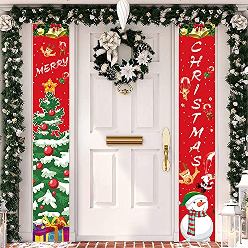Frohe Weihnachten Banner - Veranda Zeichen, Weihnachtsdekorationen, Neujahr Hängen Deko für Türdekoration Frohe Weihnachten Banner - Veranda Zeichen, Weihnachtsdekorationen, Neujahr Hängen Deko für Türdekoration von Qanye