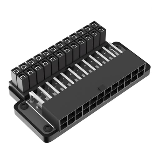 Qaonsciug 90 Grad 24 Pin Frauen Bis 24 Pin Männlicher Stromadapter Mainboard Motherboard 24p Stromadapter Für Desktop PC Versorgung von Qaonsciug