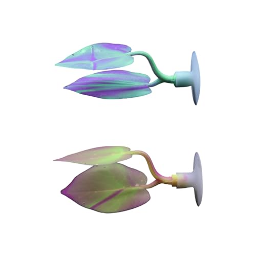 Qaonsciug Doppelschicht Bettas Fische Ruheln Korallen Aquarien Dekoration Nichtoxische Silikone Mit Leicht Sauberen Oberflächen Realistisches Korallen Design von Qaonsciug