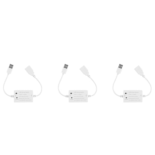 Qarmijaer Tuya USB Smart Switch WiFi Controller Universal Breaker Timer Smart Life für USB-Geräte für Zuhause 3 Stück von Qarmijaer