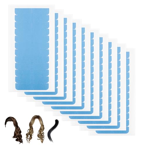 120 Stück Hair Extension Tape Ersatztapes Klebestreifen, Wasserdichtes Doppelseitiges Kleber Perücken Haarverlängerungsband Selbstklebendes, ﻿Invisible Wig Echthaar Ersatzband für Ersatz Tapes,4x0.8cm von Qaum