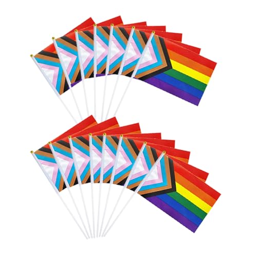 30 Stück Mini Pride Flagge,14 x 21cm Handheld Progress Pride Flagge Gay LGBTQ Rainbow Pride Flagge Klein für Pride Party Deko Pride Paraden 30 Stück Mini Pride Flagge,14 x 21cm Handheld Progress Pride Flagge Gay LGBTQ Rainbow Pride Flagge Klein für Pride Party Deko Pride Paraden von Qaziuy