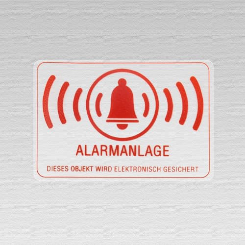 Aufkleber Alarmgesichert 7,6 x 5 cm 6 Stück Alarmanlage Aufklebers Selbstklebend Alarm Aufkleber Wasserdicht Einbruchschutz Sticker für Auto Wohnmobil Aufkleber Alarmgesichert 7,6 x 5 cm 6 Stück Alarmanlage Aufklebers Selbstklebend Alarm Aufkleber Wasserdicht Einbruchschutz Sticker für Auto Wohnmobil von Qaziuy