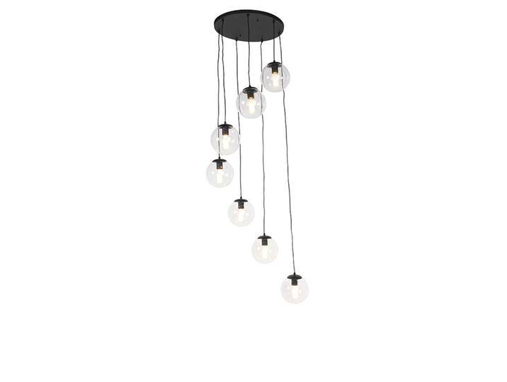 Art Deco Hängelampe schwarz 7-Licht - Pallon von Qazqa