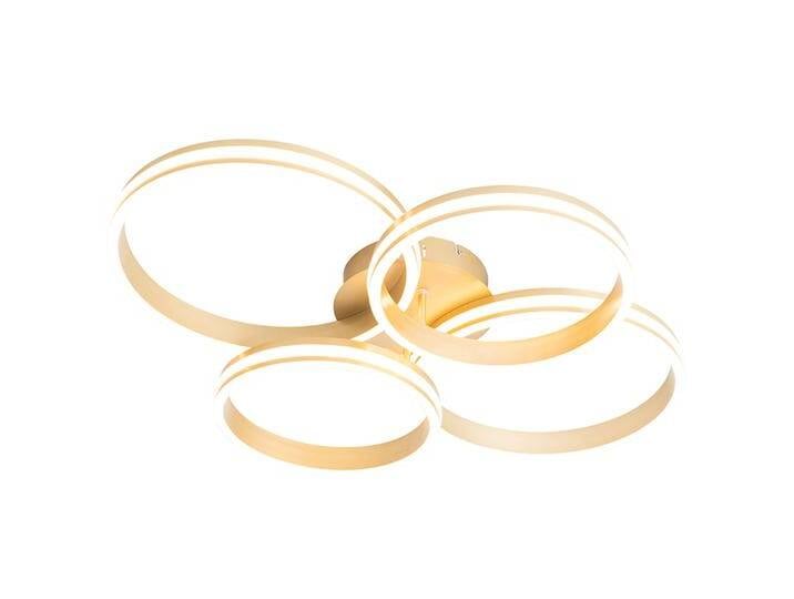 Deckenleuchte Messing inkl. LED 3-stufig dimmbar 4-flammig - Deckenleuchte Messing inkl. LED 3-stufig dimmbar 4-flammig - von Qazqa