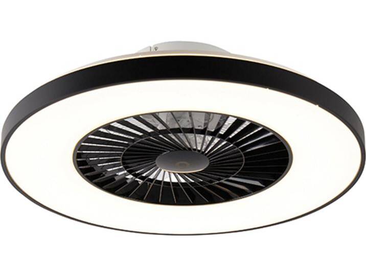 Deckenventilator schwarz mit Sterneneffekt 60cm inkl. LED Dimmbar Deckenventilator schwarz mit Sterneneffekt 60cm inkl. LED Dimmbar von Qazqa