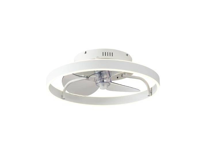 Deckenventilator weiß 50cm inkl. LED Dimmbar mit Fernbedienung - von Qazqa