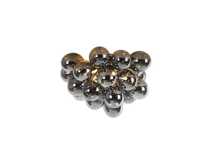 Design Deckenleuchte schwarz mit Rauchglas 6 Lampen - Uvas von Qazqa