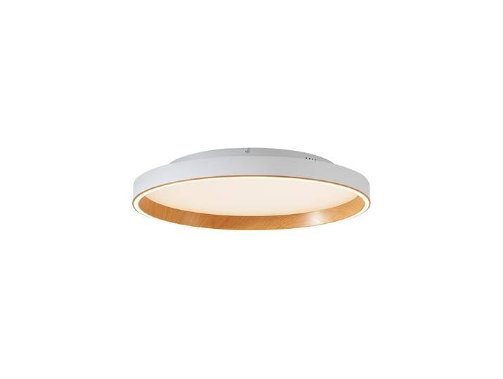 Design-Deckenleuchte weiß mit Holz 60cm inkl. LED von Qazqa