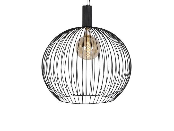 Design Hängelampe rund schwarz 70 cm - Wire Dos von Qazqa