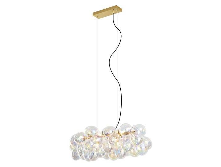 Design-Hängeleuchte Gold mit Regenbogen-Glas 8-flammig - Uvas von Qazqa