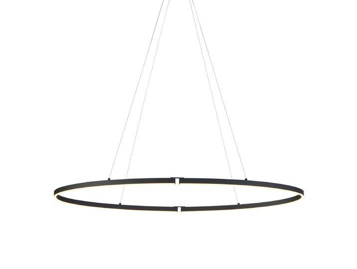 Design-Pendelleuchte Schwarz Oval 120cm inkl. LED Design-Pendelleuchte Schwarz Oval 120cm inkl. LED von Qazqa