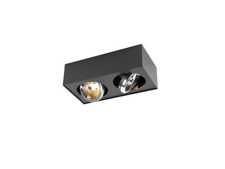 Design-Spot schwarz quadratisch 2-flammig - Kaya Design-Spot schwarz quadratisch 2-flammig - Kaya von Qazqa