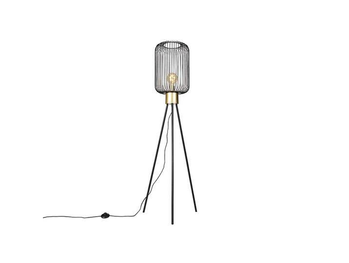 Design-Stehlampe schwarz mit Gold - Mayelle Design-Stehlampe schwarz mit Gold - Mayelle von Qazqa