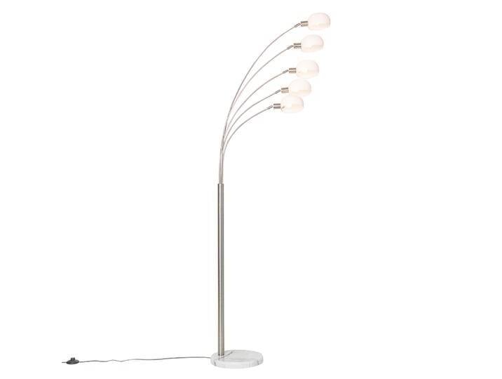 Design Stehleuchte Stahl mit Opalglas 5-flammig - Sixties Marmo Design Stehleuchte Stahl mit Opalglas 5-flammig - Sixties Marmo von Qazqa