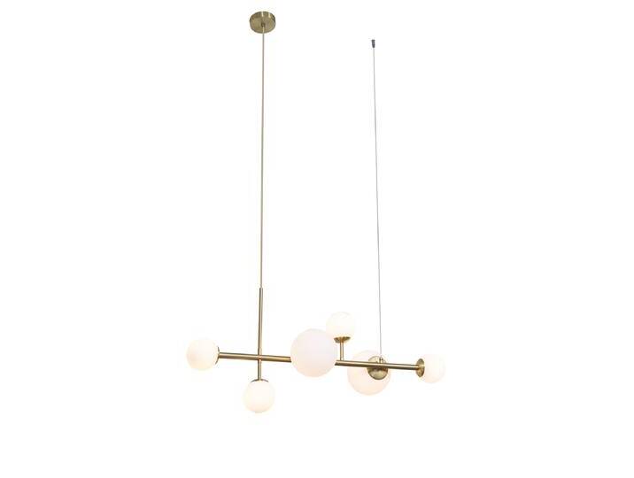 Hotel Chic Hängelampe Gold mit Opalweißem Glas 6-Lichter - Monaco von Qazqa