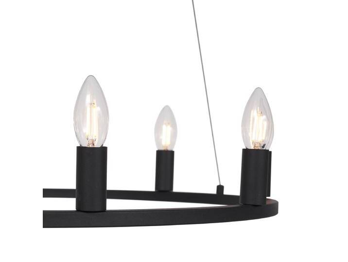Industrielle Hängelampe schwarz 7-flammig - Knight Industrielle Hängelampe schwarz 7-flammig - Knight von Qazqa