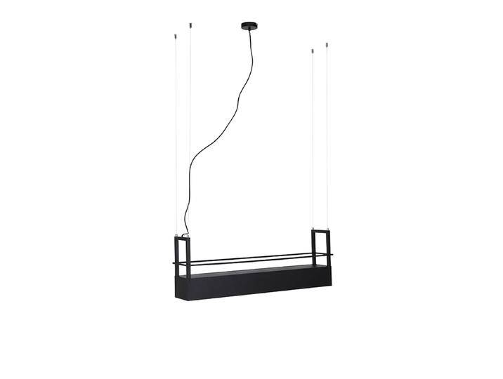 Industrielle Hängelampe schwarz mit Gestell 4-flammig GU10 - Cage von Qazqa