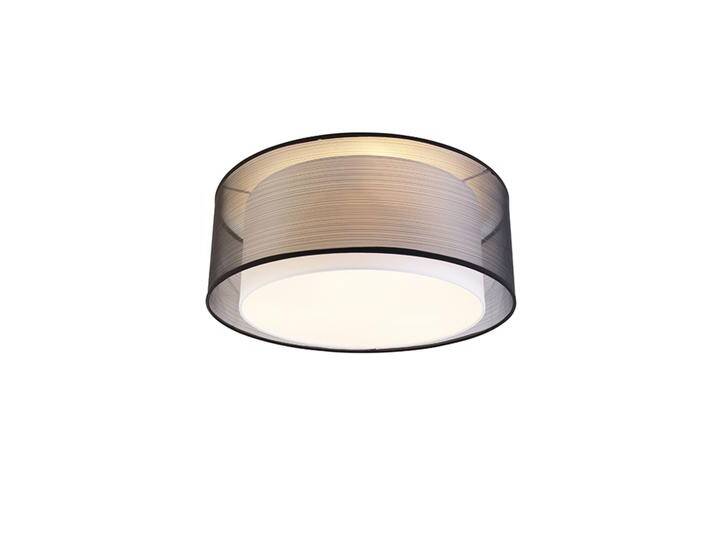 Moderne Deckenleuchte schwarz-weiß 50 cm 3-flammig - Drum Duo von Qazqa