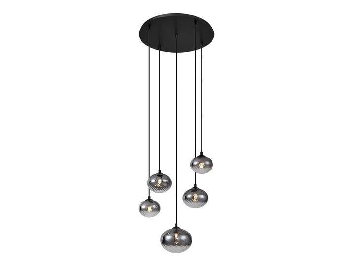 Moderne Hängelampe schwarz mit Rauchglas - Jia Moderne Hängelampe schwarz mit Rauchglas - Jia von Qazqa