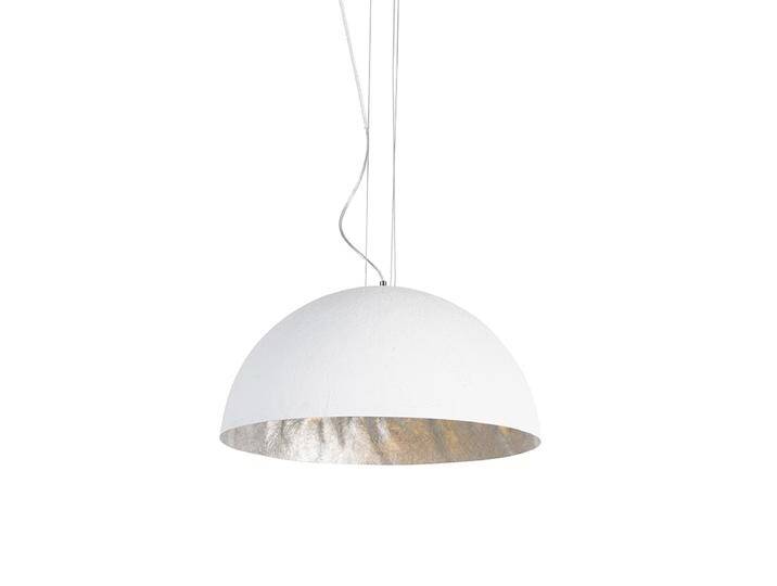 Moderne Hängelampe weiß mit Silber 50cm - Magna von Qazqa