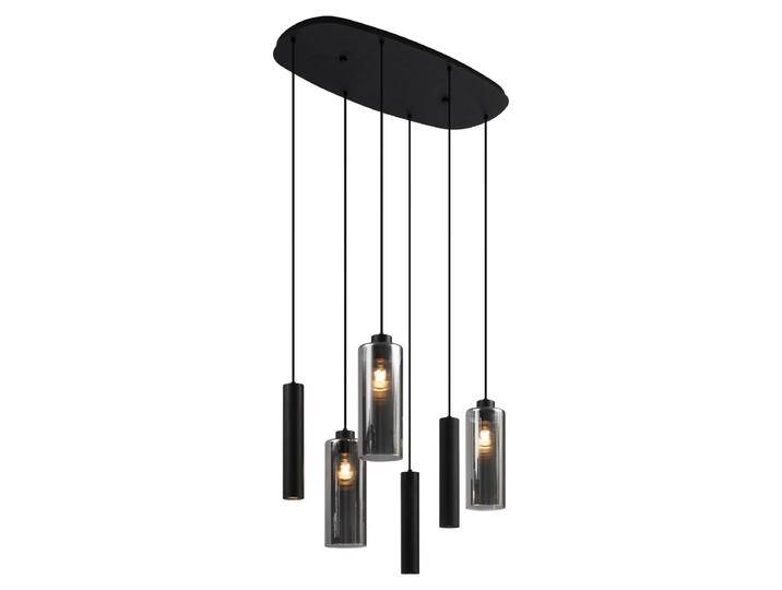 Moderne Pendelleuchte Schwarz mit Rauchglas 6-flammig - Duplantis von Qazqa