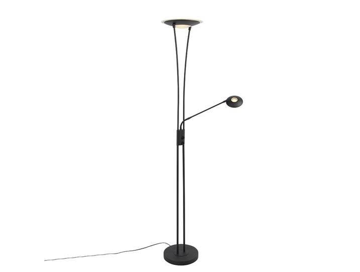 Moderne Stehlampe schwarz inkl. LED mit Lesearm - Ibiza von Qazqa