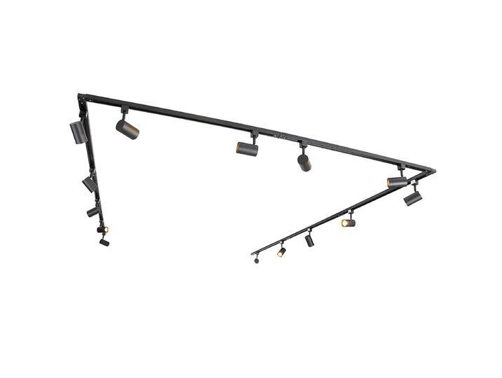 Modernes 1-Phasen-Schienensystem mit 14 Spots schwarz - Jeana von Qazqa