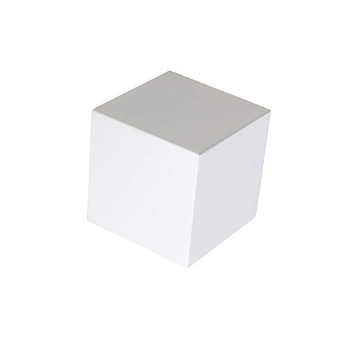 Qazqa - Design Moderne Wandleuchte weiß - Cube I Wohnzimmer I Schlafzimmer - Aluminium Würfel - LED geeignet G9 von Qazqa