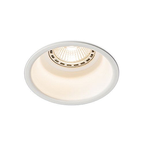 Qazqa - Design Moderner Einbaustrahler Weiß GU10 50mm - Dept I Wohnzimmer I Schlafzimmer - Aluminium Rund - LED geeignet GU10 von Qazqa