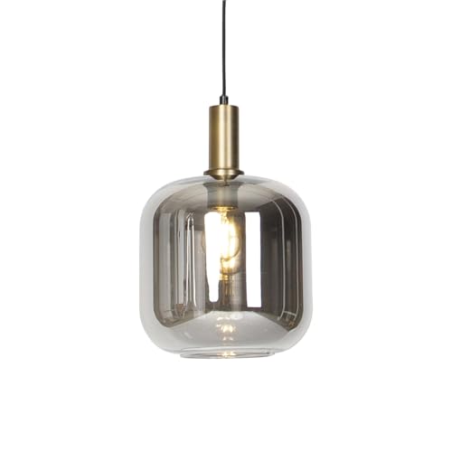 QAZQA - Design Smart Pendelleuchte I Pendellampe I Hängelampe I Pendellampe I Pendelleuchte I Lampe I Leuchte Schwarz mit Gold I Messing und Rauchglas inkl. Wifi A60 - Zuzanna Dimmer I Dimmbar I Wohnz QAZQA - Design Smart Pendelleuchte I Pendellampe I Hängelampe I Pendellampe I Pendelleuchte I Lampe I Leuchte Schwarz mit Gold I Messing und Rauchglas inkl. Wifi A60 - Zuzanna Dimmer I Dimmbar I Wohnz von Qazqa