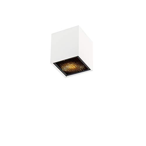 Qazqa - Design Spot I Spotlight I Deckenspot I Deckenstrahler I Strahler I Lampe I Leuchte weiß - Qubo Honey I Wohnzimmer I Schlafzimmer - Aluminium Quadratisch - LED geeignet GU10 von Qazqa