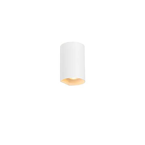 Qazqa - Design Wandleuchte Weiß Rund GU10 50mm - SabbirI 2-flammig I Wohnzimmer I Schlafzimmer I Up & Down - Aluminium Zylinder - LED geeignet GU10 Qazqa - Design Wandleuchte Weiß Rund GU10 50mm - SabbirI 2-flammig I Wohnzimmer I Schlafzimmer I Up & Down - Aluminium Zylinder - LED geeignet GU10 von Qazqa