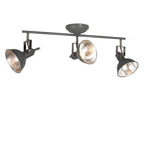 QAZQA - Industrie I Vintage I Drehbarer und neigbarer IndustrieSpot I Spotlight I Deckenspot I Deckenstrahler I Strahler I Lampe I Leuchte in Anthrazit - Tommy 3-flammig Spotbalken I Wohnzimmer I Schl QAZQA - Industrie I Vintage I Drehbarer und neigbarer IndustrieSpot I Spotlight I Deckenspot I Deckenstrahler I Strahler I Lampe I Leuchte in Anthrazit - Tommy 3-flammig Spotbalken I Wohnzimmer I Schl von Qazqa