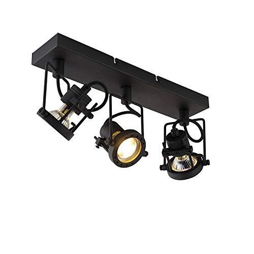 QAZQA - Industrie I Vintage I IndustrieSpot I Spotlight I Deckenspot I Deckenstrahler I Strahler I Lampe I Leuchte schwarz 3-flammig Spotbalken-flammig - Suplux I Wohnzimmer I Schlafzimmer - Stahl Län QAZQA - Industrie I Vintage I IndustrieSpot I Spotlight I Deckenspot I Deckenstrahler I Strahler I Lampe I Leuchte schwarz 3-flammig Spotbalken-flammig - Suplux I Wohnzimmer I Schlafzimmer - Stahl Län von Qazqa