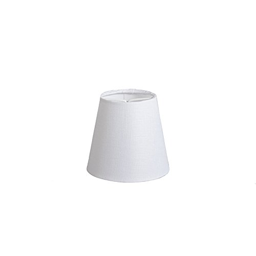 QAZQA Leinen Leinenklemmschirm weiß ca. 12 cm, Geeignet für Hänge- und Stehlampe von Qazqa
