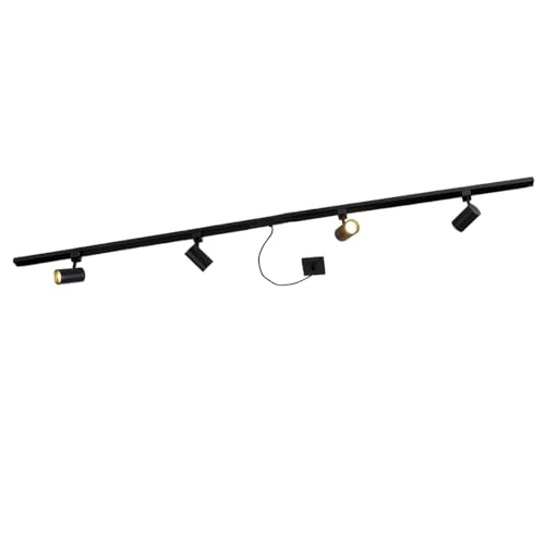 QAZQA - Modern 1-Phasen-Schienensystem Komplettset I Spotlight I Deckenspot I Deckenstrahler I Strahler schwarz mit 4-flammig Spotbalken Spot I Spotlight I Deckenspot I Deckenstrahler I Strahler I Lam QAZQA - Modern 1-Phasen-Schienensystem Komplettset I Spotlight I Deckenspot I Deckenstrahler I Strahler schwarz mit 4-flammig Spotbalken Spot I Spotlight I Deckenspot I Deckenstrahler I Strahler I Lam von Qazqa