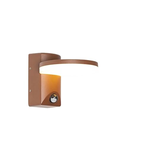 Qazqa - Modern Außen Wandleuchte rostbraun inkl. LED IP54 Bewegungssensor - Esmee I Außenbeleuchtung - Aluminium Rund - I LED Qazqa - Modern Außen Wandleuchte rostbraun inkl. LED IP54 Bewegungssensor - Esmee I Außenbeleuchtung - Aluminium Rund - I LED von Qazqa