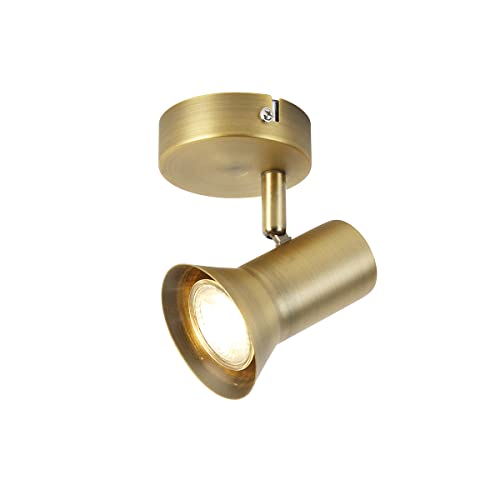 QAZQA - Modern Decken - und WandWand Spot I Spotlight I Deckenspot I Deckenstrahler I Strahler I Lampe I Leuchte Bronze drehbar und neigbar - Karin 1 I Wohnzimmer I Schlafzimmer - Stahl Rund - LED gee QAZQA - Modern Decken - und WandWand Spot I Spotlight I Deckenspot I Deckenstrahler I Strahler I Lampe I Leuchte Bronze drehbar und neigbar - Karin 1 I Wohnzimmer I Schlafzimmer - Stahl Rund - LED gee von Qazqa