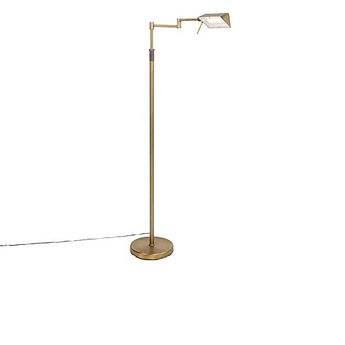 QAZQA - Modern Design Stehleuchte I Stehlampe I Standleuchte I Lampe I Leuchte Bronze inkl. LED mit Touch Dimmer - Notia Dimmer I Dimmbar I Wohnzimmer I Schlafzimmer - Stahl Länglich - I (nicht austau von Qazqa