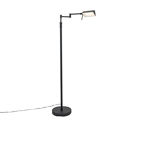 QAZQA - Modern Design Stehleuchte I Stehlampe I Standleuchte I Lampe I Leuchte schwarz inkl. LED mit Touch Dimmer - Notia Dimmer I Dimmbar I Wohnzimmer I Schlafzimmer - Stahl Länglich - I (nicht austa QAZQA - Modern Design Stehleuchte I Stehlampe I Standleuchte I Lampe I Leuchte schwarz inkl. LED mit Touch Dimmer - Notia Dimmer I Dimmbar I Wohnzimmer I Schlafzimmer - Stahl Länglich - I (nicht austa von Qazqa