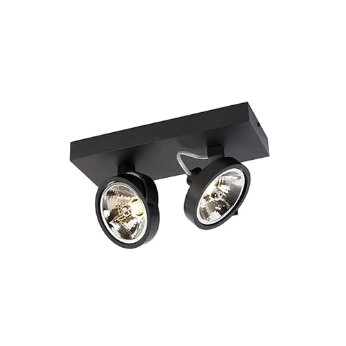 QAZQA - Modern DesignSpot I Spotlight I Deckenspot I Deckenstrahler I Strahler I Lampe I Leuchte schwarz verstellbar 2-flammig-flammig - Go I Wohnzimmer I Schlafzimmer - Aluminium Rechteckig - LED gee QAZQA - Modern DesignSpot I Spotlight I Deckenspot I Deckenstrahler I Strahler I Lampe I Leuchte schwarz verstellbar 2-flammig-flammig - Go I Wohnzimmer I Schlafzimmer - Aluminium Rechteckig - LED gee von Qazqa
