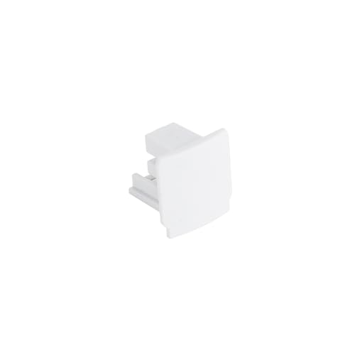 QAZQA - Modern Endkappe für 3-phasiges Schienensystem Komplettset I Spotlight I Deckenspot I Deckenstrahler I Strahler weiß - 3-phasig - Kunststoff Quadratisch - LED geeignet von Qazqa