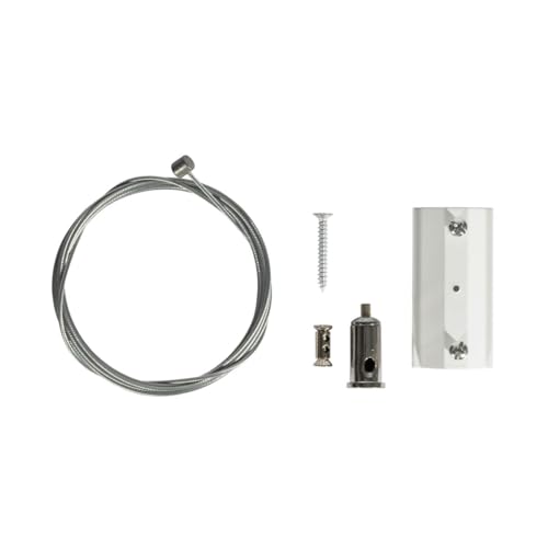 QAZQA - Modern Hängezubehör-Schiene weiß 1-phasig - Iconic I Wohnzimmer I Schlafzimmer - Stahl Länglich - LED geeignet von Qazqa