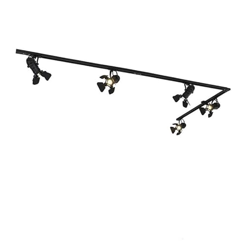 QAZQA - Modern Schienensystem Komplettset I Spotlight I Deckenspot I Deckenstrahler I Strahler mit 5-flammig Spot I Spotlight I Deckenspot I Deckenstrahler I Strahler I Lampe I Leuchtes schwarz - Film von Qazqa
