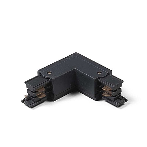 QAZQA - Modern L-Kupplungsstück für 3-Phasen-Schiene schwarz rechts - 3-phasig - Kunststoff Dreieck - LED geeignet von Qazqa