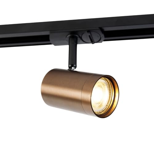 QAZQA - Modern Moderner 1-Phasen-SchienenSpot I Spotlight I Deckenspot I Deckenstrahler I Strahler I Lampe I Leuchte dunkelbronze - Jeana I Wohnzimmer I Schlafzimmer - Stahl Rund - LED geeignet GU10 QAZQA - Modern Moderner 1-Phasen-SchienenSpot I Spotlight I Deckenspot I Deckenstrahler I Strahler I Lampe I Leuchte dunkelbronze - Jeana I Wohnzimmer I Schlafzimmer - Stahl Rund - LED geeignet GU10 von Qazqa